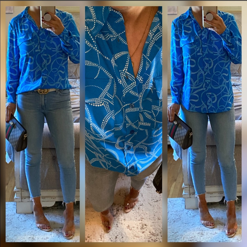 New💙Spring blue blouse - Picture 4 of 6
